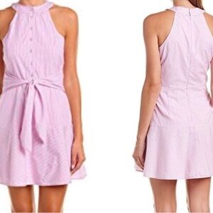 Parker pink stripe a line racerback dress, like new